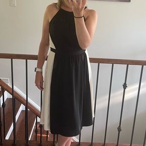 DKNY black & cream dress